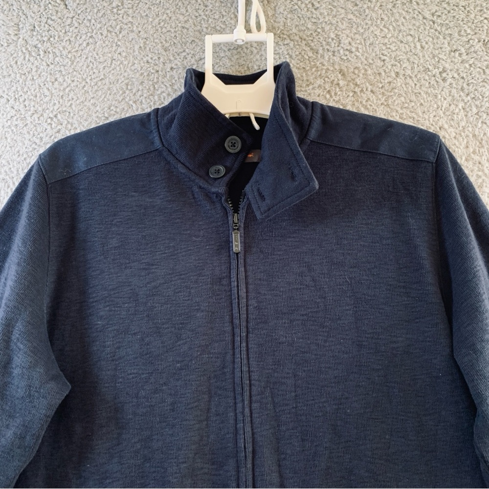 Ben Sherman Sweater Jacket Men's Zipper Knit Cotton Blend Navy Size‎ XL - Picture 5 of 16